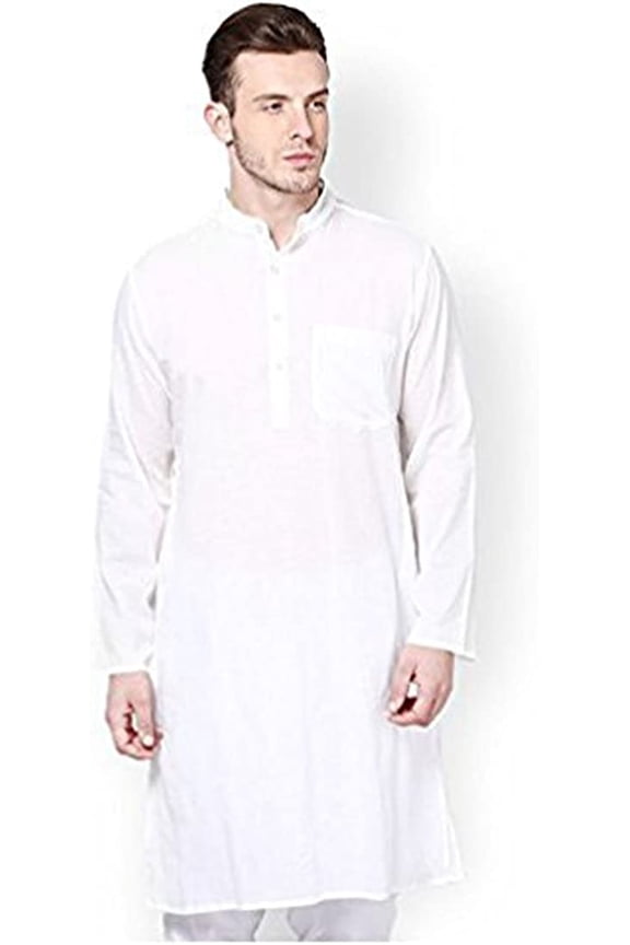 Royal White 100% Madras Cotton Kurta Pyjama Set