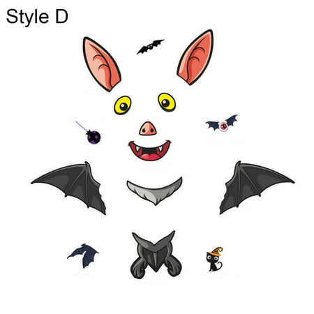 

LIWEN 4Pcs/Set Halloween Style Sticker Decor Exquisite Magnet Creative Ghost Pattern Fridge Sticker for Home