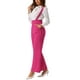 thumbnail image 4 of INSPIRAR CHIC Mono de Mujer con Tirantes Ajustables y Pierna Ancha, Mono con Tirantes en Color Rosa Fucsia, 4 of 6