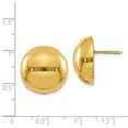 thumbnail image 3 of FB Jewels Leslie's 14K Yellow Gold Polished Hollow Domed Post Earrings, 3 of 3