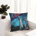 thumbnail image 6 of Pofeuu Fantasy Mushrooms Print Double-sided plush pillowcase Square Throw Pillow Covers Pillows Cover for Living Room Bedroom Sofa Couch Cushion Cover（No pillow core）-24"x24", 6 of 7