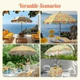 thumbnail image 3 of LAGarden Our Beach Portable Umbrella for Sand Beech Wood Pole Carry Bag with Printed Orange Grapefruit Cute Garden Parasol, 3 of 9