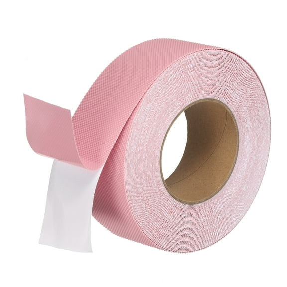 Rubber Grip Tape, 2" x 32.8 Ft Non-Slip Tape Diamond Textured Adhesive Grip Tape for Outdoor/Indoor Steps (Pink)