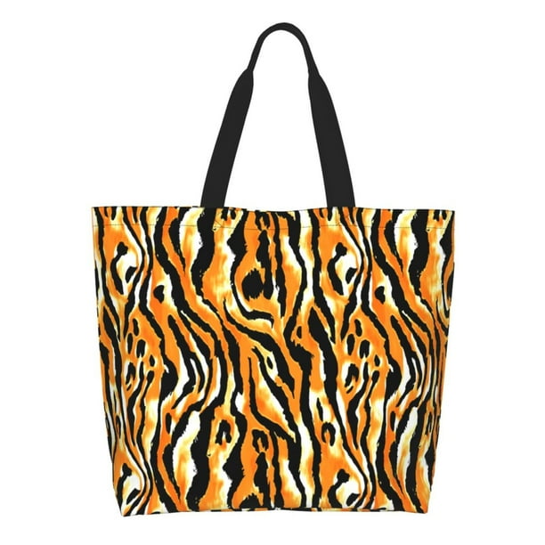 Fotbe Zebra Bolsa Tote Estética de Lona con Estampado para Mujer - Bolsa Reutilizable de Hombro Casual para Vacaciones, Compras, Trabajo y Gimnasio