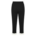 thumbnail image 5 of ibuvkizy Capri Leggings for Women,Womens Capri Pants Summer High Waisted Solid Color Capris Matching Slim Fitting Yoga Gym Pants Black,S, 5 of 6
