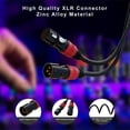 thumbnail image 3 of Cable de micrófono XLR AuxLink XLR de 7,6 m, paquete de 6 unidades, chapado en oro, 3 of 6