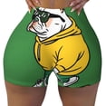 thumbnail image 2 of Lsque Cool Skateboarding Bulldog Pattern High Waisted Biker Shorts for Women-Tummy Control Fitness Athletic Workout Running Yoga Gym Shorts,Moisture-Wicking-, 2 of 9