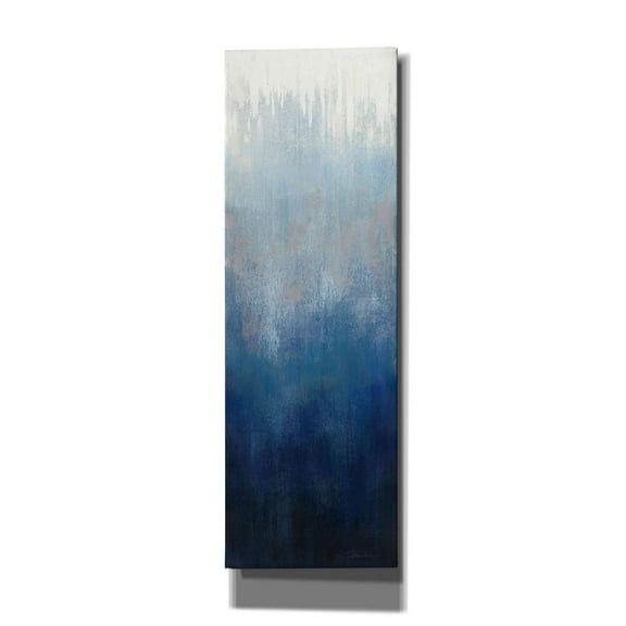 Epic Graffiti 'Silver Wave I' by Silvia Vassileva, Canvas Wall Art, 12"x36"