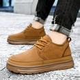 thumbnail image 3 of Rokment Mens Platform Snow Boots 2025 Winter Fashion Casual Lace up Fleece Lined Plush Footbed Non Slip Combat Work Ankle Booties, 3 of 7