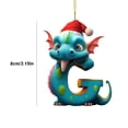 thumbnail image 2 of Decoración Navidad Dragón Colgantes Acrílico Letra G en forma de árbol de Navidad Coche, 2 of 4