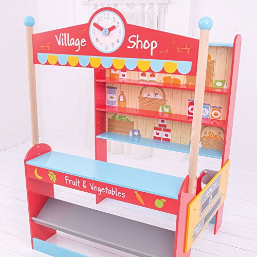 Bigjigs Toys Wooden Grocery Store Pretend Play and Role Play Toys