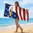 thumbnail image 2 of DefiDgd 55x28inch 4th of July Stars Striped Beach Towel,Soft Lightweight Quick Dry Absorbent Bath Towel for Travel Camping Gym Swimming(C), 2 of 6