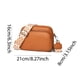 thumbnail image 2 of Bolso de hombro retro para mujer bandolera de piel sintética con correa ancha color Beige, 2 of 8