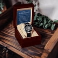 thumbnail image 5 of Bonus Dad - Forever My Hero - Special Gift Watch - Men's Openwork Watch - Mahogany Gift Box, 5 of 6