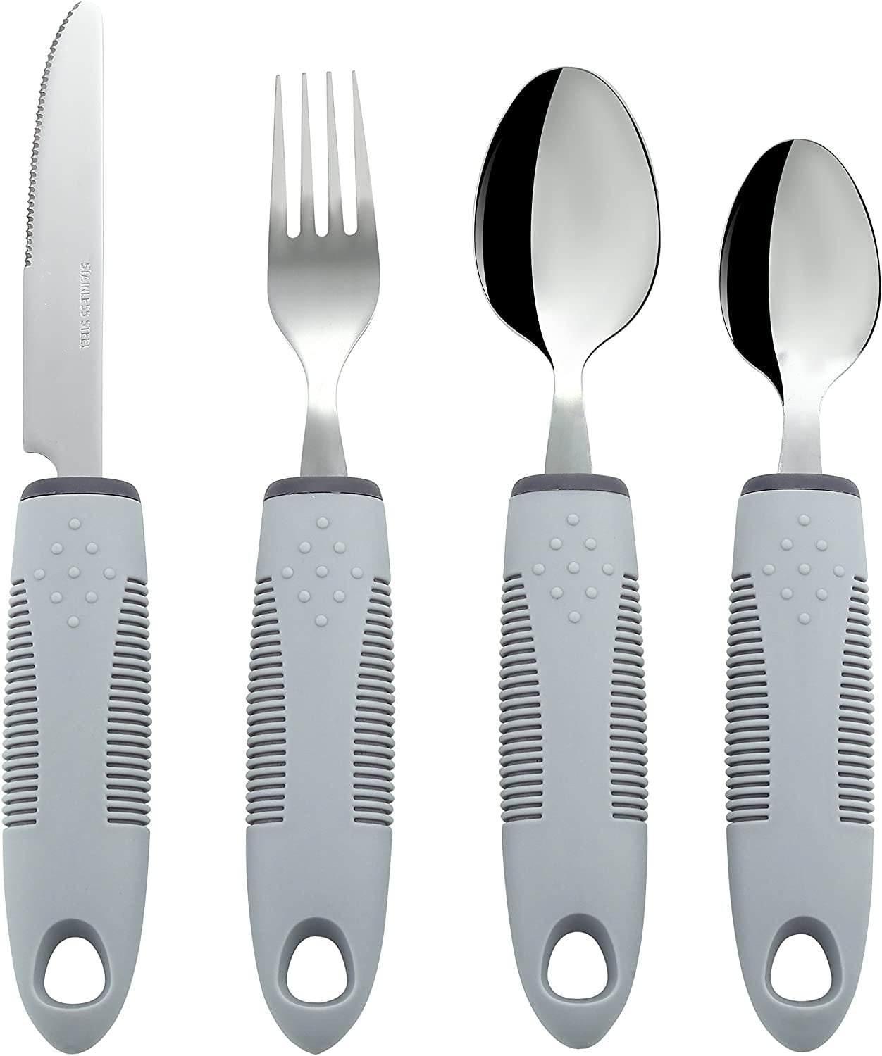 Special Supplies Adaptive Utensils 4Piece Kitchen Set Wide, Non