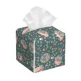 thumbnail image 1 of Balery Hedgehogs and Flowers Porta Pañuelos de Cuero con Estampado – Funda Moderna Cuadrada para Caja de Pañuelos, Dispensador 5x5x5'', 1 of 7