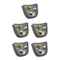 thumbnail image 3 of Transemion pour Golf Mallet Putter Head Cover pour Club de Golf Headcover Square Chic pour Femmes Hommes Gris Putter Cover 5Set, 3 of 6