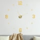 thumbnail image 1 of Uxcell 1-Pack Reloj de Pared 3D DIY, Reloj de Pared Sin Marco de 59" con 4 Números Grandes para el Hogar, Dorado+Dorado, 1 of 1