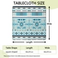 thumbnail image 2 of Boho Style Square Table Cover 36x36 Inch with Stretch Elastic Hem, Floral Design for Card Tables and Patio Settings, 2 of 6