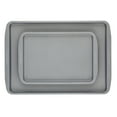 thumbnail image 3 of Farberware GOLDEN BAKE 2 Pcs Bakeware Nonstick Sheet Pan Set, Dishwasher Safe and Oven Safe to 450°F, 13 Inch x 18 Inch and 9 Inch x 13-Inch, Gray, 3 of 9
