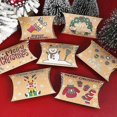 thumbnail image 3 of 10 cajas de papel kraft con forma de almohada, para dulces navideños, bolsas, regalo de Papá Noel, decoración para fiestas de Navidad 2024, 3 of 5