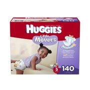 Huggies Little Movers Diapers, Economy Plus Pack (Choose Your Size)