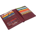thumbnail image 4 of Extra Capicity RFID Blocking Bifold Hipster Credit Card Wallet Premium Leather CN Burgundy, 4 of 9