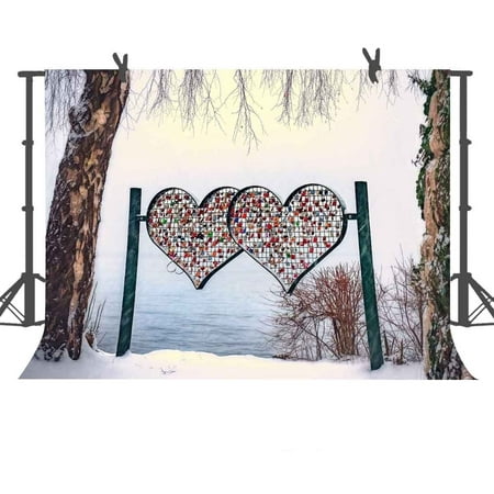 Image of GreenDecor Photo Background 7x5ft Heart to Heart Photography Backdrop Love Studio Props