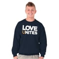 thumbnail image 5 of Love Unites Upside Down Rainbow Sweatshirt for Men or Women Brisco Brands S, 5 of 6