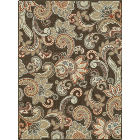 Maples Industries Better Homes and Gardens Brown Paisley Berber Printed Area Rugs or Runner