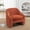 D Chenille Orange, variant on Swivel Accent Chair, No Assembly Small Comfy Round Barrel Armchair For Living Room, Bedroom Reading Waiting, Customized