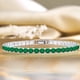 thumbnail image 2 of JeenMata 11 TCW Corte Redondo Mayo - Esmeralda - Pulsera de tenis con piedra natal para mujer en diseño de eternidad - Chapado en oro blanco, Mujer, Adulto, 2 of 6