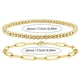 thumbnail image 4 of Chapado en oro de cuentas de 4 mm pulsera de clip pulsera de oro pulsera de moda para las mujeres, 4 of 4