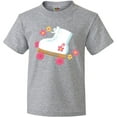 thumbnail image 3 of Inktastic Roller Skate Flowers Youth T-Shirt, 3 of 5