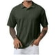 thumbnail image 2 of pstuiky camisetas para hombre, Blusa deportiva informal de verano para hombre, de color liso, de manga corta, con media cremallera y cuello redondo, a la moda camisas casuales para hombre xxl, 2 of 6