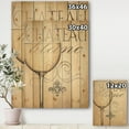 thumbnail image 3 of Designart 'Chateau White Wine French II' Food and Beverage Print on Natural Pine Wood, 3 of 3