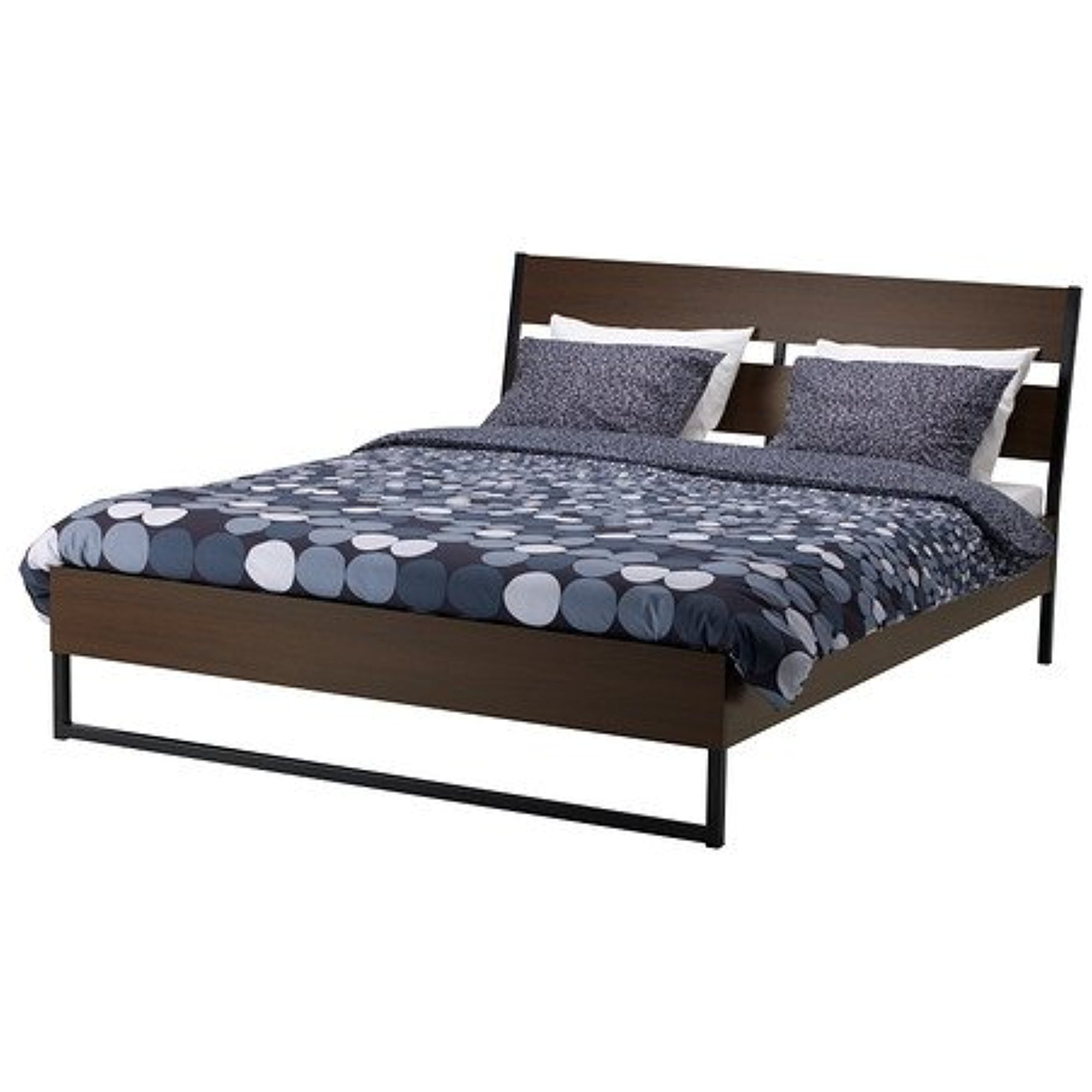 Ikea Full Size Bed frame, dark brown, Luröy , 26382.202923.2020
