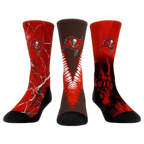 Unisex Rock Em Socks Tampa Bay Buccaneers 3-Pack Crew Socks Set
