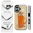 thumbnail image 3 of Compatible with iPhone 11 12 13 mini 14 15 16 Pro Max Plus Wallet Case with Card Holder, PU Leather Kickstand Card Slots Case ( Cute Dog In Teacup, iPhone 11), 3 of 7
