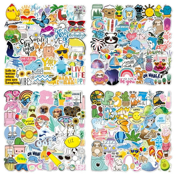 Appoft Stickers for Water Bottles, 200PCS Water Bottle Stickers for Kids, Waterproof Vinyl Stickers, Cute Stickers for Kids Classroom, Teacher Prizes Classroom Must Haves
