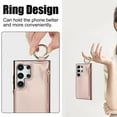 thumbnail image 2 of Wallet Case for Samsung Galaxy S25 Ultra with Shoulder Strap & RFID Blocking Card Slots Holder Kickstand & Finger Ring, Magnetic Flip Folio Zipper Purse Case, PU Leather Cover Handbag, Rosegold, 2 of 8