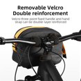 thumbnail image 2 of WEST BIKING Foldable Handlebar Bike Bag with PU Leather, 4L Capacity for Cycling Essentials, Black Polyester Design, Compact & Lightweight for Smartphones, Tools, and Accessories, 2 of 7