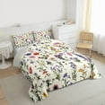 thumbnail image 4 of Feelyou Cartoon Groovy Flower Bedding Comforter Set, Green Leaf Botanical Twin Comforter Sets, Rustic Lavender Floral Reversible Bedding Set, Luxury Bedroom Decor, 2-Piece, 4 of 9