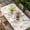 Multicolor Beige, variant on Bunny Easter Table Cloths for 4 Foot Rectangle Tables, Spring Rabbits Modern Art Patio Waterproof Elastic Fitted Tablecloths, Washable Rectangular Table Cover for Camping