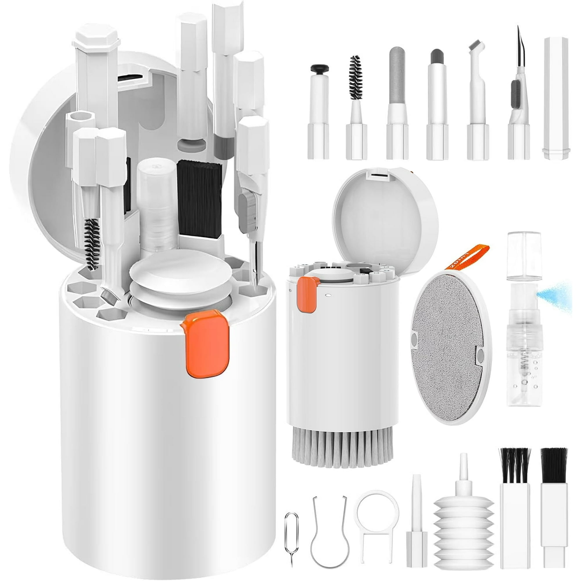 Laptop Phone Screen Cleaner Kit, Computer Keyboard Brush Cleaning Spray for iPhone AirPods MacBook iPad, 20-in-1 Electronic Device Clean Tool for Camera Earbud Car Screens