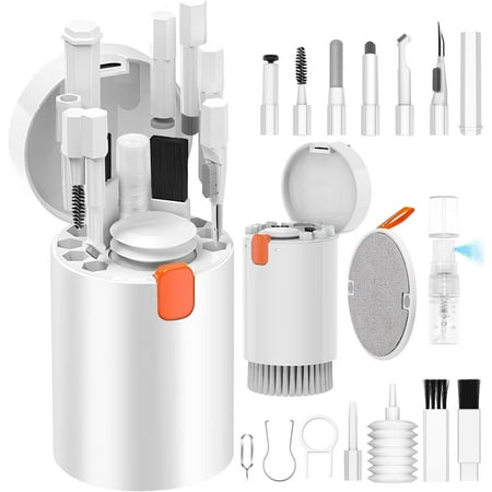 Laptop Phone Screen Cleaner Kit, Computer Keyboard Brush Cleaning Spray for iPhone AirPods MacBook iPad, 20-in-1 Electronic Device Clean Tool for Camera Earbud Car Screens