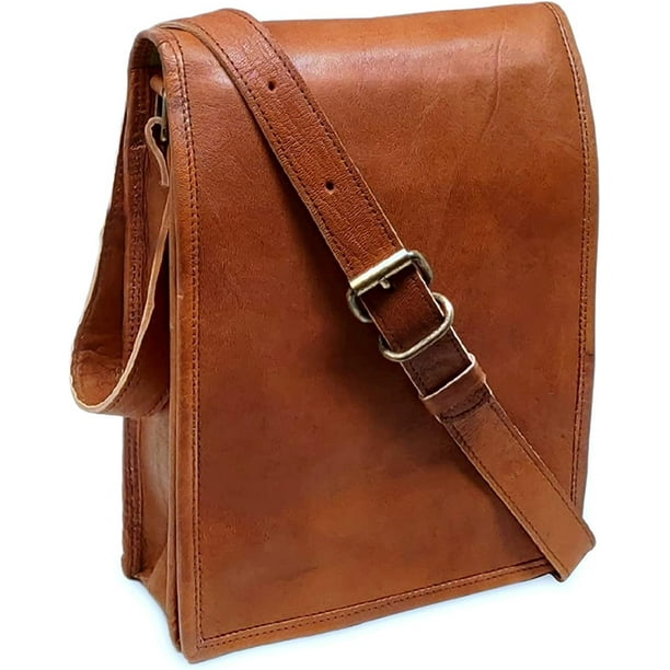 Leather Messenger Bag - 11 small Leather messenger bag shoulder bag cross  body vintage messenger bag for women & men 