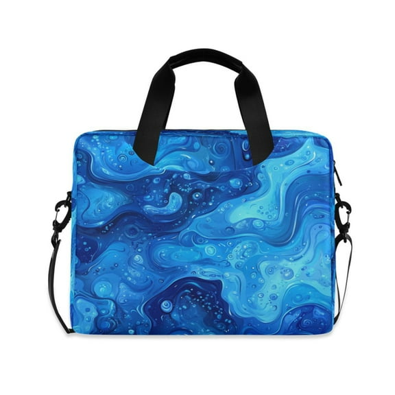 16" Laptop Tote Bag Laptop Sleeve Case Computer Briefcase for Work & Travel Blue Water Texture