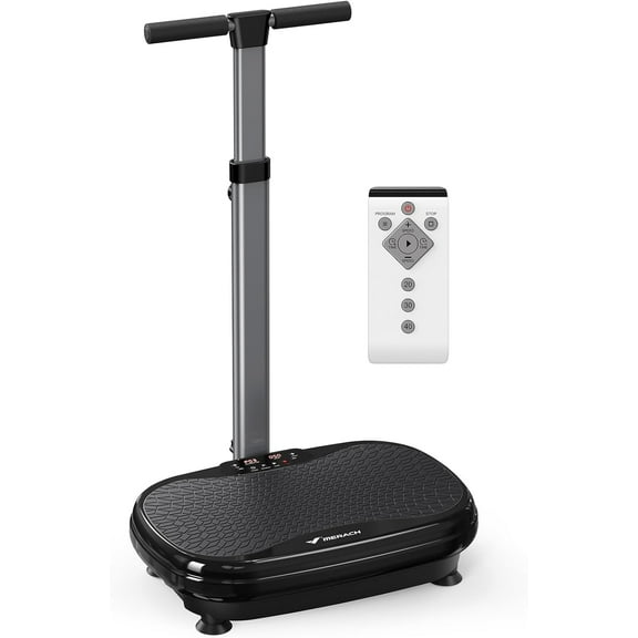 Vibration Plate Exercise Machine, Vibrating Plate Exercise Machine with Handrails, Full Body Vibration Platform for Women Men, Exercise Equipment for Home