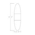 thumbnail image 2 of 14 Person Modular Oval Conference Table Metal T Bases Electrical Units, 2 of 7